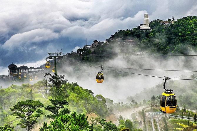 Ba Na Hill - Golden Bridge Tour - Riding the cable car above the forest