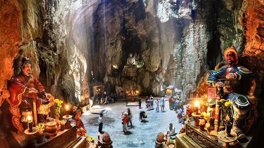 Da Nang/Hoi An: Lady Budha - Marble Mountain with Hell Cave - Son Tra Peninsula and the 67-meter Lady Buddha
