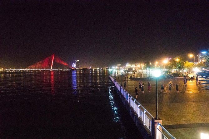 Da Nang Night Motorbike Tour & River Cruise Riding By Lady Rider - Love Bridge for river views and photographs