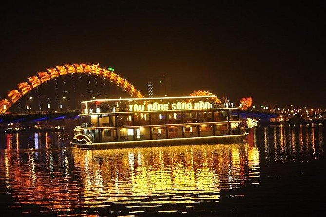 Da Nang Night Motorbike Tour & River Cruise Riding By Lady Rider - APEC Park and the shape of modern Da Nang