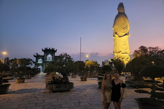 DA NANG NIGHTLIFE Tour with MARBLE MOUNTAIN & LADY BUDDHA STATUE, DRAGON BRIDGE - From Marble Mountains caves to Da Nang after dark