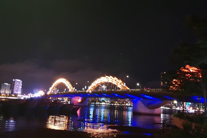 DA NANG NIGHTLIFE Tour with MARBLE MOUNTAIN & LADY BUDDHA STATUE, DRAGON BRIDGE - Dinner with local food in Da Nang