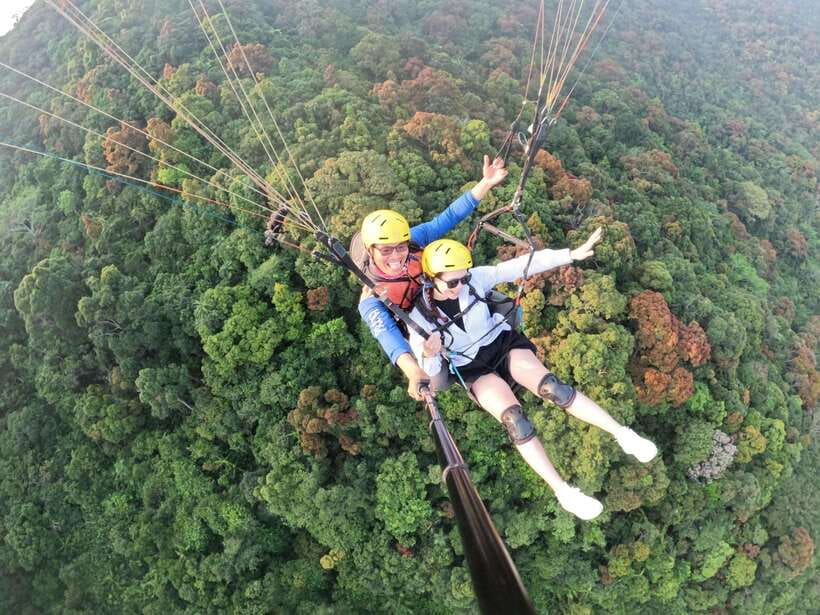 Da Nang Private paragliding experience on Monkey Mountain - Getting ready at the launch site