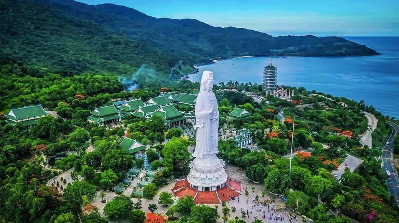DaNang/HA: Lady Buddha, Marble Mountain & Am Phu Caves Tour - Marble Mountains: pagodas, stone steps, and cave temples