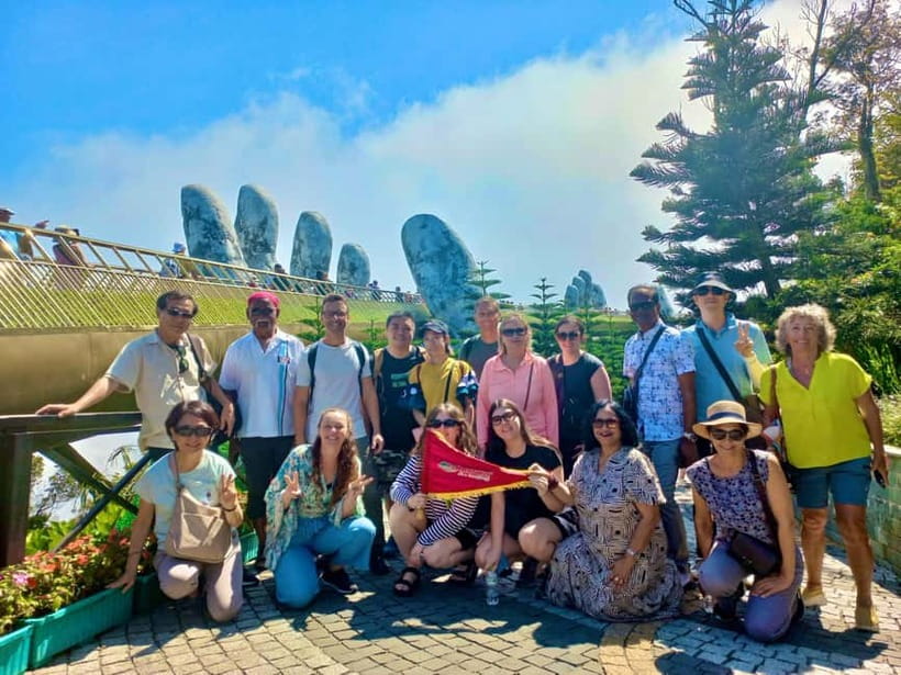 From Da Nang: Ba Na Hills and Golden Bridge tour & options - The Golden Bridge and its giant stone hands