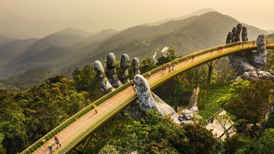 From Da Nang: Ba Na Hills Golden Bridge Private Tour & Lunch - French Village and the Stone Church
