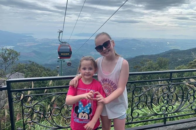 GOLDEN BRIDGE & BA NA HILLS & MARBLE MOUNTAIN-Private Guided Tour - Riding the Ba Na Hills cable car