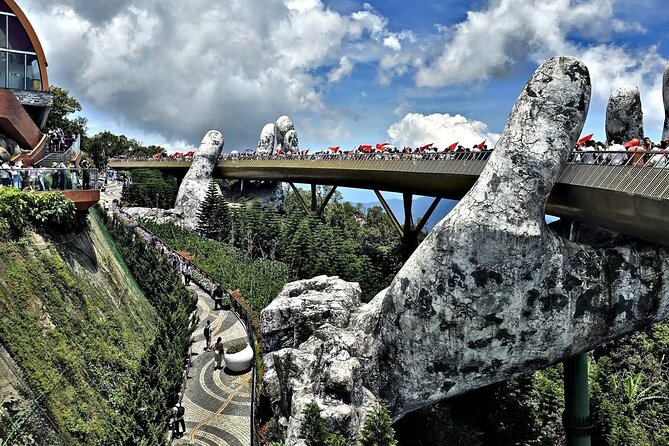 Golden Bridge & Ba Na Hills & Marble Mountain Private Tour - The Golden Bridge and its giant stone hands
