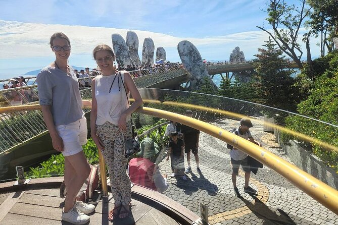 GOLDEN BRIDGE &MARBLE MOUNTAIN-AM PHU CAVE(Hell Cave)Private Tour - Moon Square and the French Village
