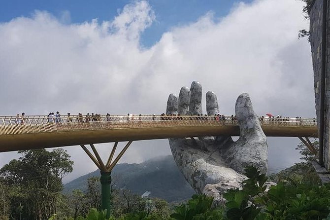 Guided Fullday Tour :Golden Bridge,Dragon Bridge,Marble Mountain,Monkey Mountain - Marble Mountain’s caves and pagodas