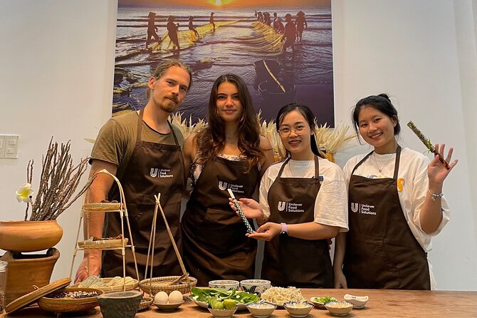 Happy Cooking Class in Danang - Making Da Nang spring rolls by hand