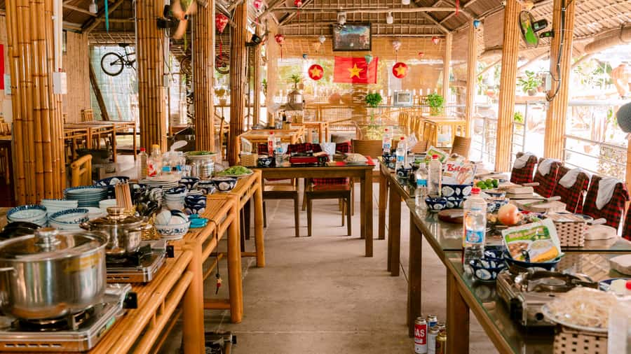 Hoi An: Lantern Making, Basket Boat, and Cooking Class - Cooking four Vietnamese dishes from scratch