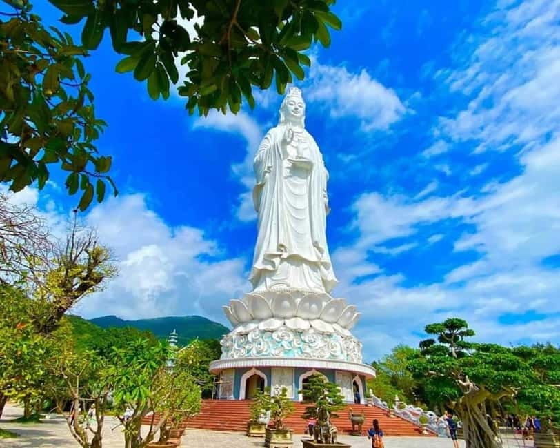 Hoi An: Marble Mountain- Am Phu Cave - Lady Buddha Tour - Linh Ung Pagoda and the Lady Buddha View