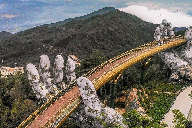 PRIVATE Half day to Golden Bridge Bana hill from Danang City - Fantasy Park and the family side of Ba Na Hills
